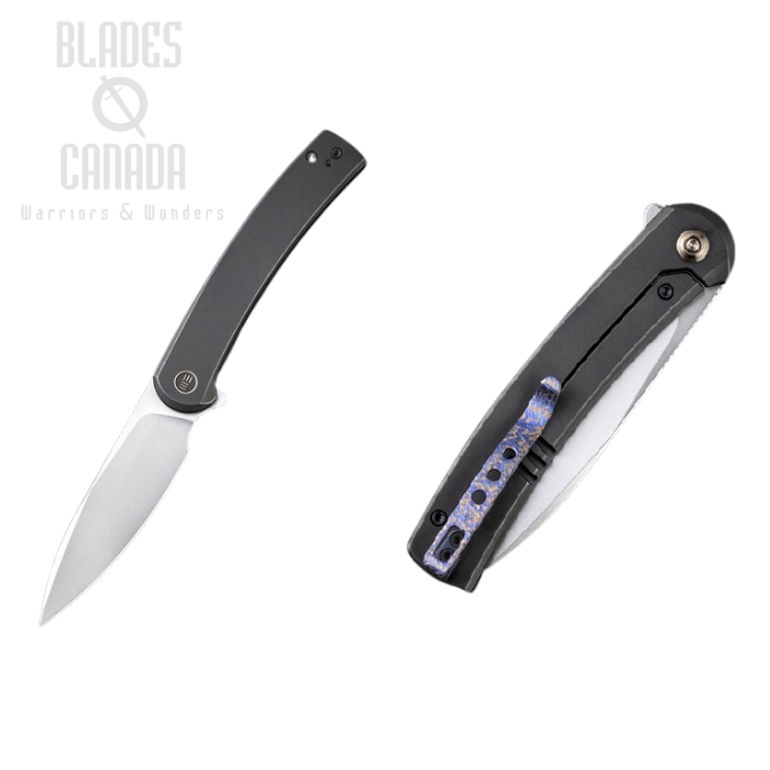 WE Knife Upshot Flipper Framelock Knife, Ltd Edition, CPM 20CV, Titanium Black, WE2102A