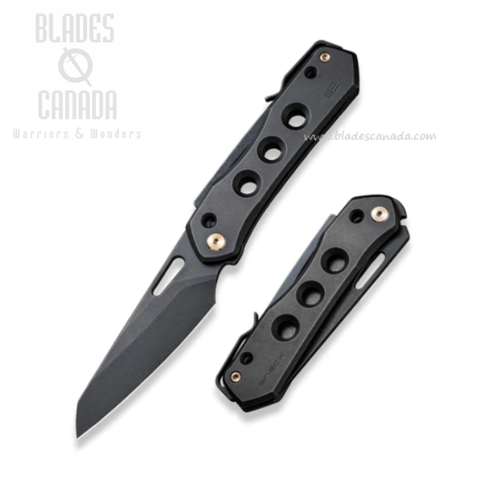 WE Knife Vision R Folding Knife, CPM 20CV Black SW, Titanium Black, 21031-2