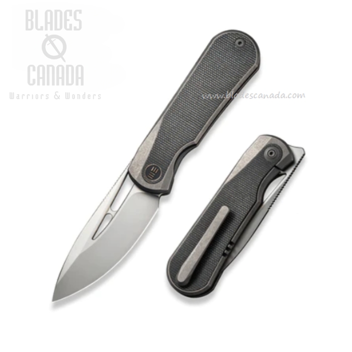 WE Knife Baloo Flipper Framelock Knife, CPM 20CV, Ti/Micarta Green, 21033-4