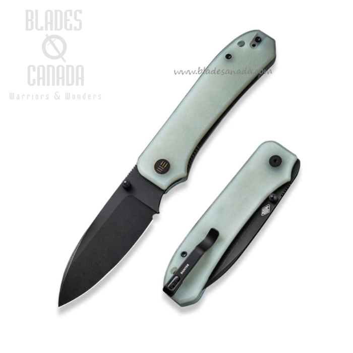 WE Knife Big Banter Folding Knife, CPM 20CV Black SW, G10 Natural, 21045-3