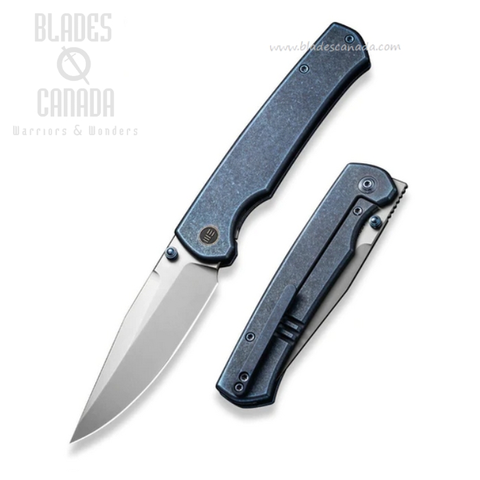 WE Knife Evoke Flipper Framelock Knife, CPM 20CV. Titanium Blue, WE21046-3