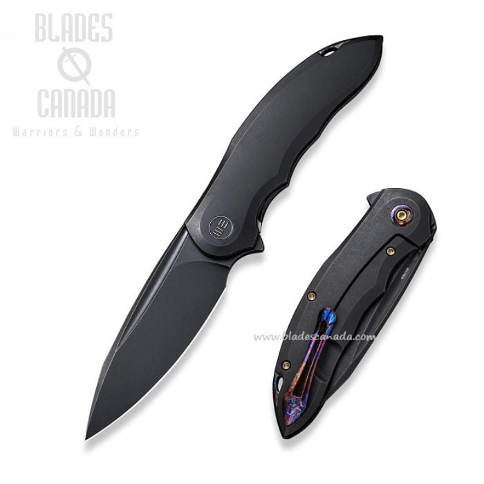 WE Knife Makani Flipper Folding Knife, CPM 20CV, Titanium Handle, 21048-1