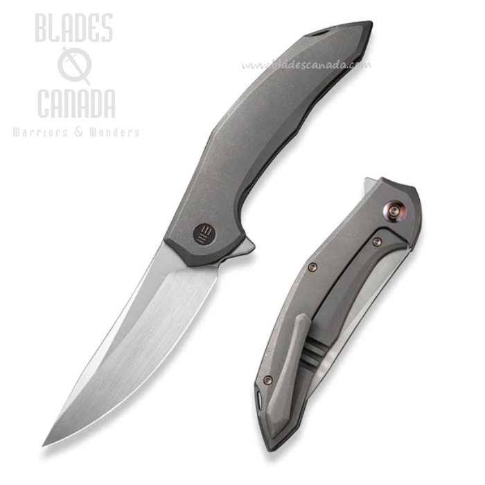 WE Knife Merata Flipper Framelock Knife, Ltd Edition, CPM 20CV, Titanium Grey, 22008A-2 WE Knife Merata Flipper Framelock Knife, Ltd Edition, CPM 20CV, Titanium Grey, 22008A-2