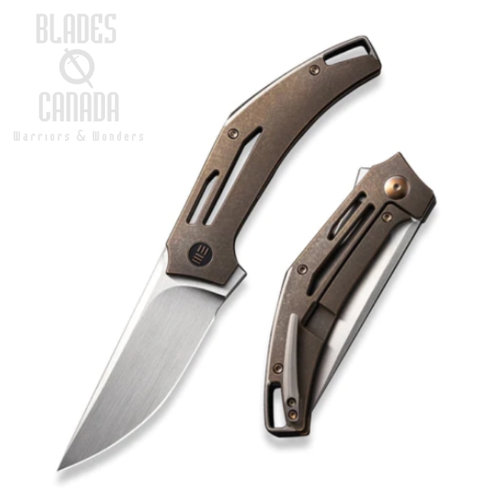 WE Knife Speedliner Flipper Framelock Knife, CPM 20CV, Titanium Bronze, WE22045C-2