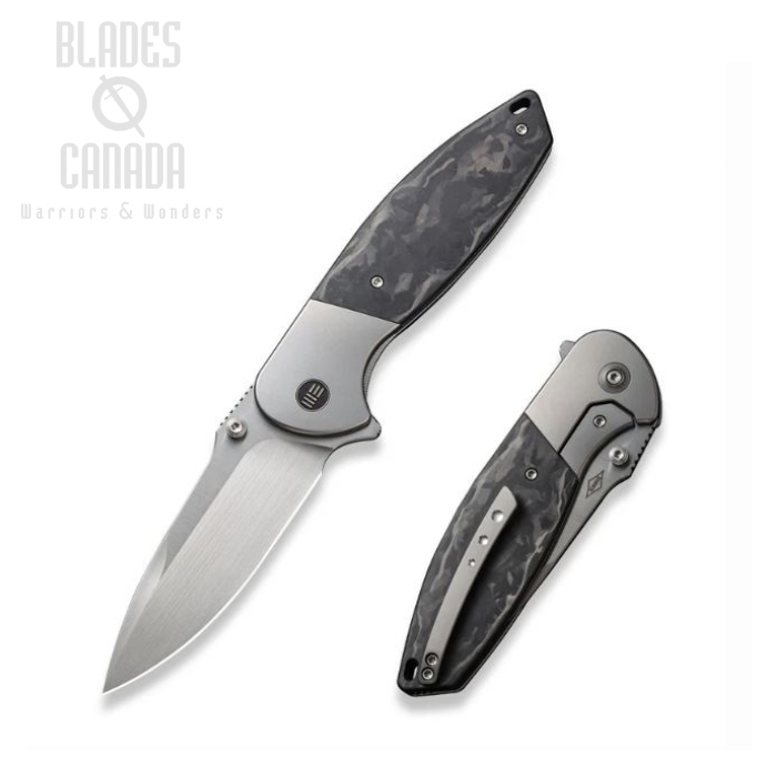 WE Knife Nitro OG Flipper Framelock Knife, CPM 20CV, Titanium/Marble CF, WE23035-1