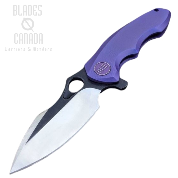 (image for) WE Knife 605G Flipper Framelock Knife, S35VN Two-Tone, Titanium Blue, WE605G
