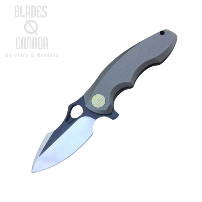 (image for) WE Knife 605K Flipper Framelock Knife, S35VN Black Satin, Titanium Bronze, WE605K