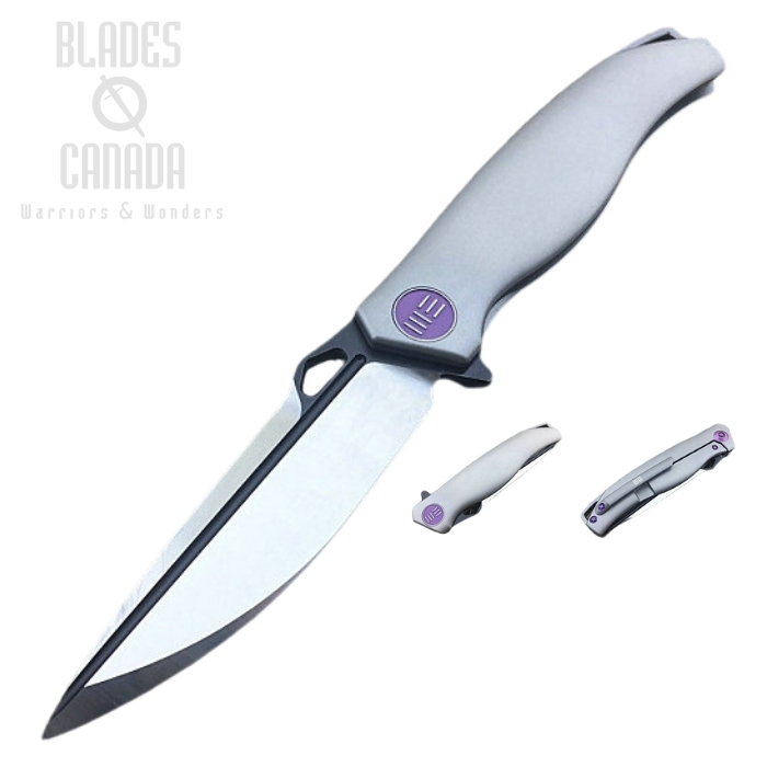 WE Knife 606C Flipper Framelock Knife, S35VN Two-Tone, Titanium Grey, WE606C WE Knife 606C Flipper Framelock Knife, S35VN Two-Tone, Titanium Grey, WE606C