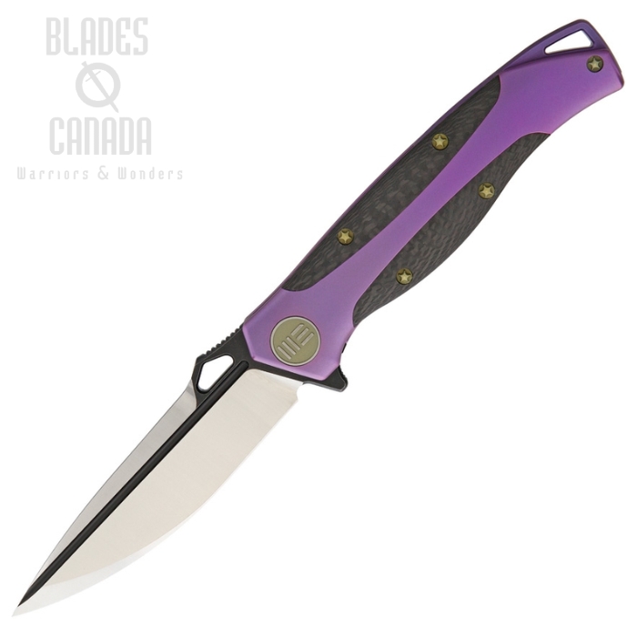 (image for) WE Knife 606CFD Flipper Framelock Knife, S35VN Two-Tone, Carbon Fiber/Titanium, 606CFD