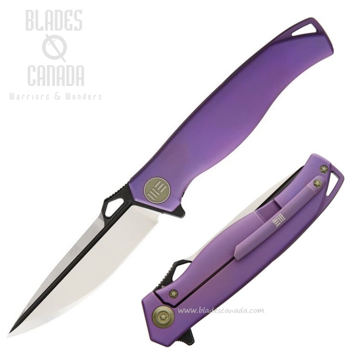 (image for) WE Knife 606D Flipper Framelock Knife, S35VN, Titanium Purple, 606D