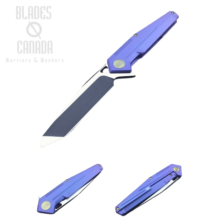 (image for) WE Knife 610C Flipper Framelock Knife, S35VN Two-Tone, Titanium Blue, 610C