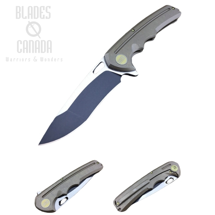 WE Knife 611I Flipper Framelock Knife, S35VN Two-Tone, Titanium Bronze, 611I