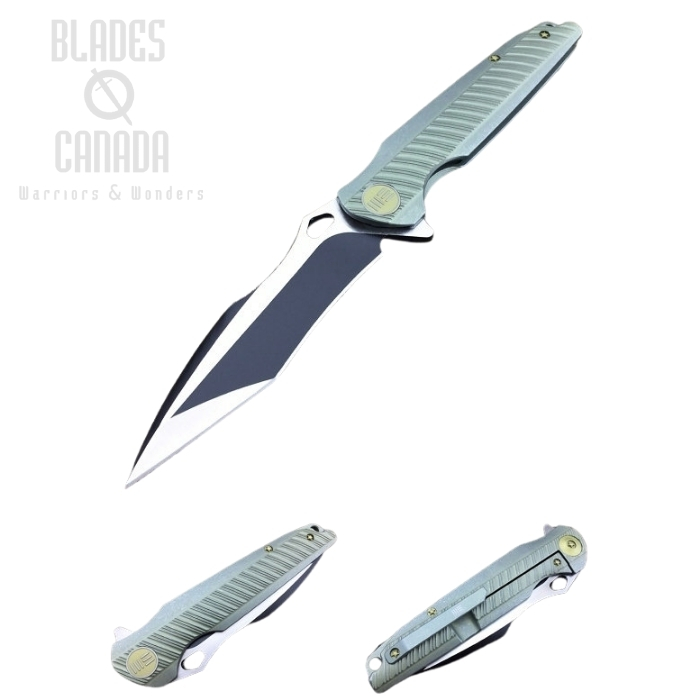 WE Knife 612E Flipper Framelock Knife, S35VN Two-Tone, Titanium, 612E