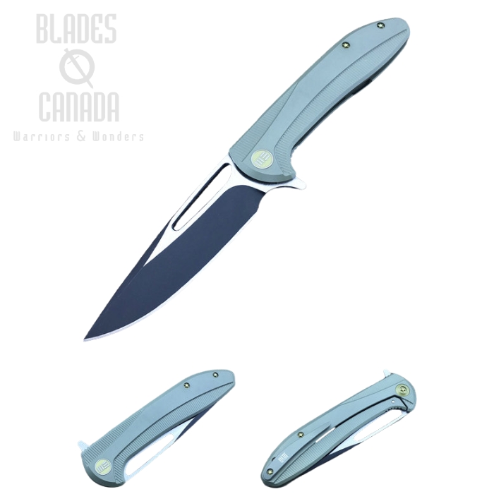 (image for) WE Knife 615E Flipper Framelock Knife, S35VN Two-Tone, Titanium Green, 615E