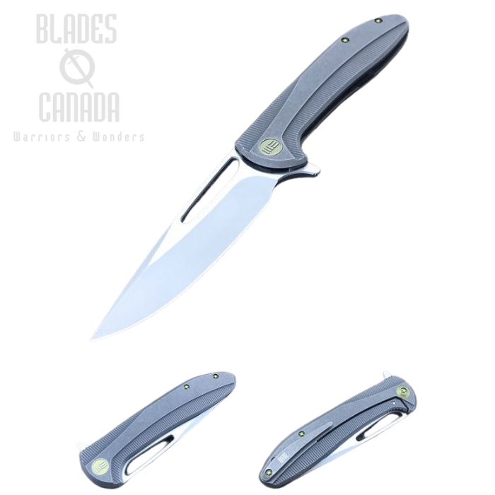 WE Knife Flipper Framelock Knife, S35VN Satin, Titanium, WE615G