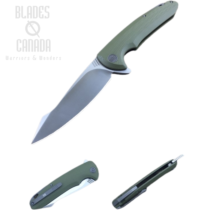 (image for) WE Knife 617D Flipper Folding Knife, D2 Steel, G10 Green, WE617D