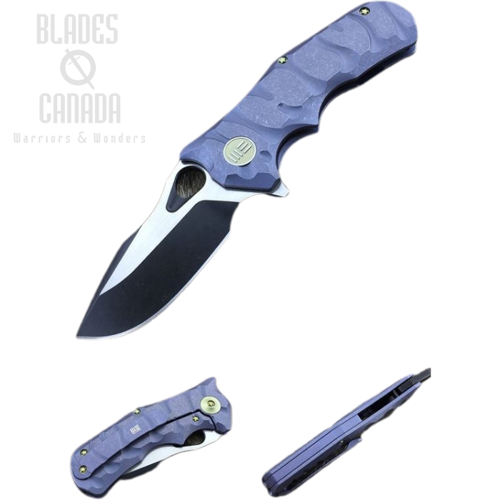 WE Knife 619A Flipper Framelock Knife, M390 Two-Tone, Titanium Blue, WE619A (image for) WE Knife 619A Flipper Framelock Knife, M390 Two-Tone, Titanium Blue, WE619A