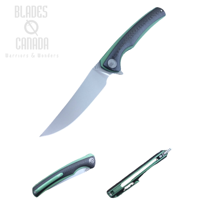 (image for) We Knife 704CFC Flipper Folding Knife, M390, Titanium/Carbon Fiber, WE704CFC