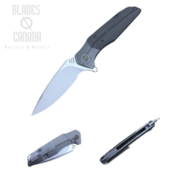 (image for) WE Knife Nitida Flipper Framelock Knife, S35VN, Titanium/Carbon Fiber, 707B