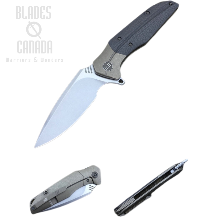 (image for) WE Knife Nitida Flipper Framelock Knife, S35VN SW, Titanium/Carbon Fiber, WE707D