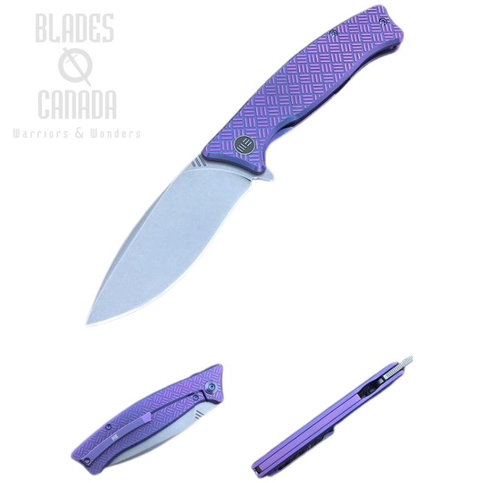 WE Knife Balaenoptera Framelock Folding Knife, M390, Titanium Purple, 712B
