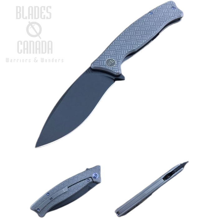 WE Knife Balaenoptera Framelock Folding Knife, M390 Black, Titanium Grey, WE712C (image for) WE Knife Balaenoptera Framelock Folding Knife, M390 Black, Titanium Grey, WE712C