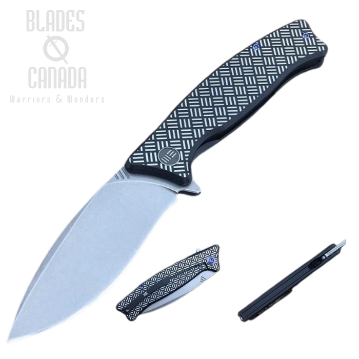 WE Knife Balaenoptera Framelock Folding Knife, M390, Titanium Black, WE712F (image for) WE Knife Balaenoptera Framelock Folding Knife, M390, Titanium Black, WE712F