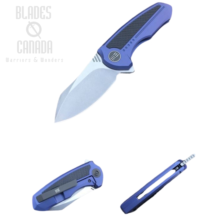(image for) WE Knife Valiant Flipper Framelock Knife, S35VN, Titanium Blue, WE717D