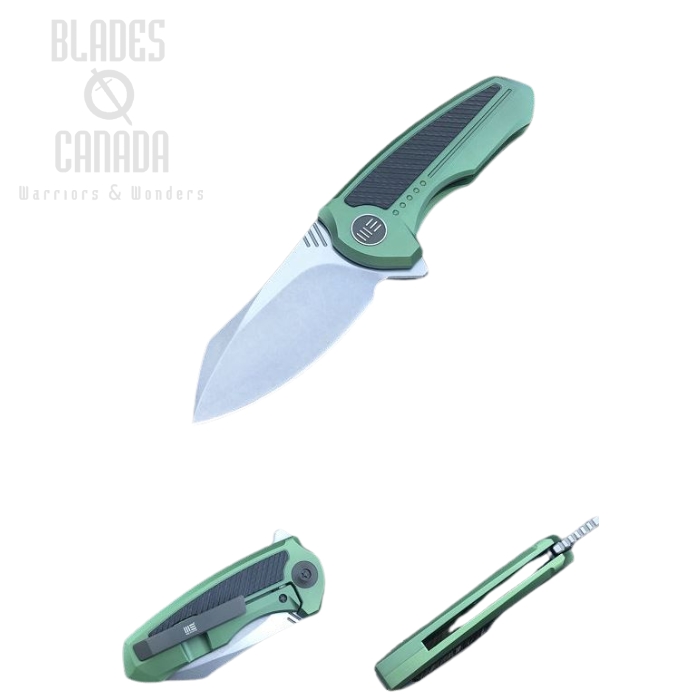 (image for) WE Knife Valiant Flipper Framelock Knife, S35VN, Titanium Green, WE717F