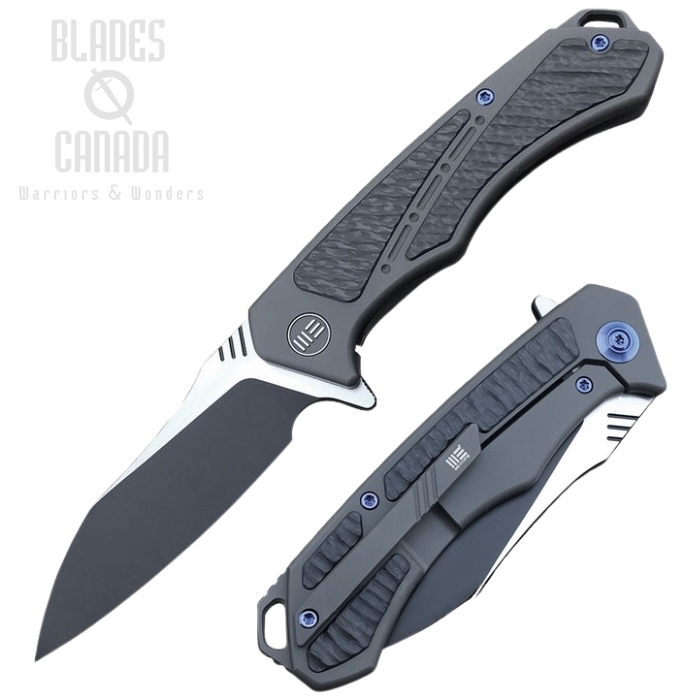 WE Knife Minitor Flipper Framelock Knife, M390, Carbon Fiber/Titanium, WE801E