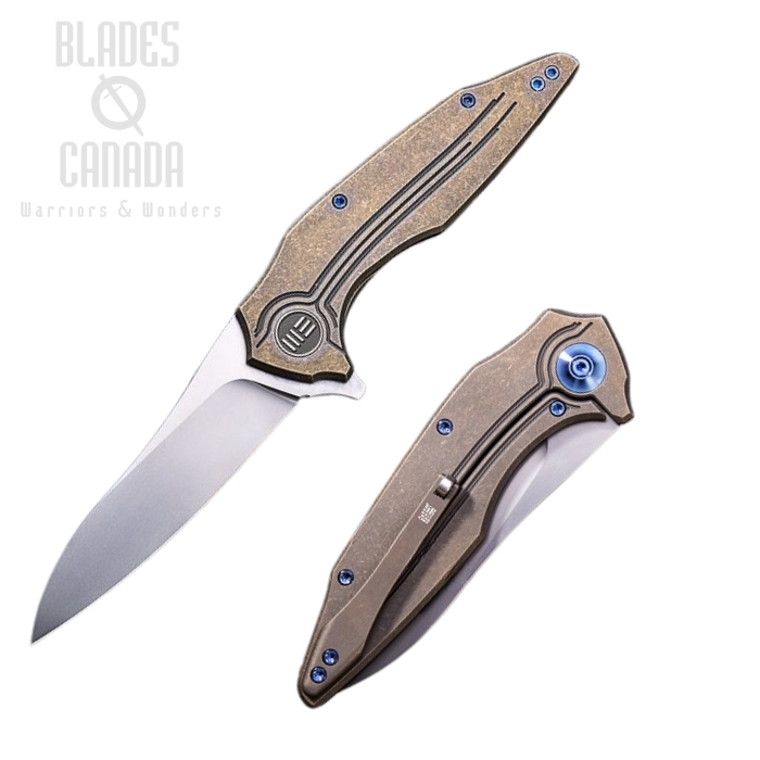 WE Knife Bullit Flipper Framelock Knife, S35VN, Titanium Bronze, 806B