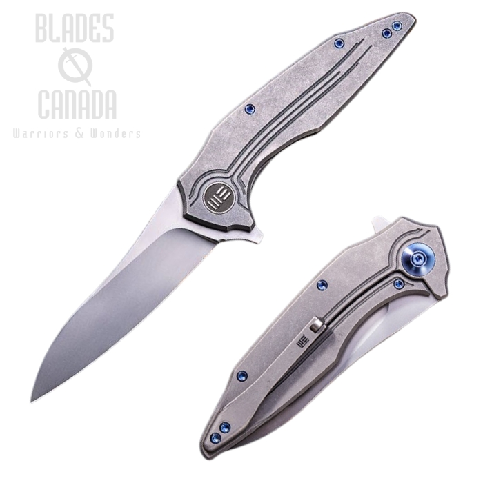 WE Knife Bullit Flipper Framelock Knife, S35VN, Titanium, WE806C