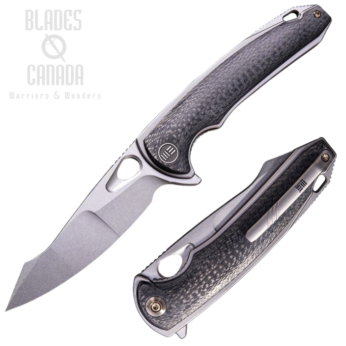 (image for) WE Knife Yucha Flipper Folding Knife, S35VN, Carbon Fiber/Titanium, 810E