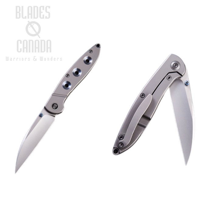 (image for) WE Knife Schism Framelock Folding Knife, S35VN, Titanium Blue, 908B