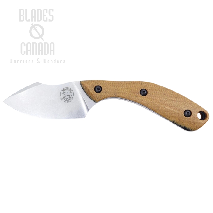 White River Apex Fixed Blade Knife, Magnacut, Micarta Natural w/Black Liners, Kydex Sheath, WRSS-APX-MNB