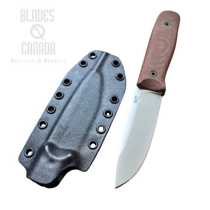 (image for) Work Tuff Gear Forester Gen 3 Fixed Blade Knife, K329 Satin, Micarta Canvas, Kydex Sheath