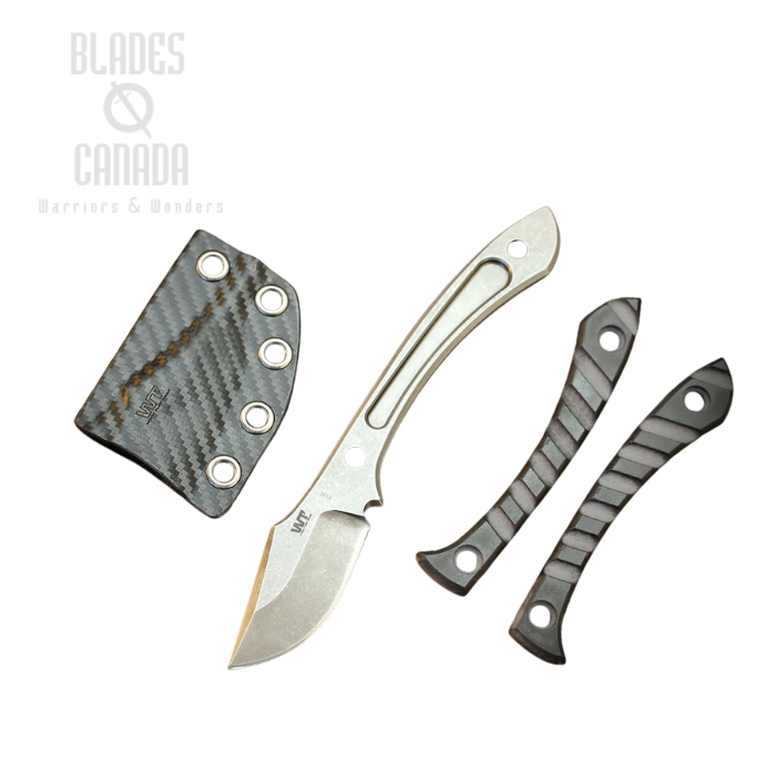 (image for) Work Tuff Gear Lightfoot Fixed Blade Knife, K329 Dark Washed, G10 Black, CF Kydex Sheath