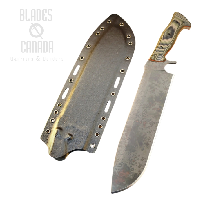 (image for) Work Tuff Gear Mt. Man Fixed Blade Knife, K329 Dark Washed, G10 Camo, Kydex Sheath