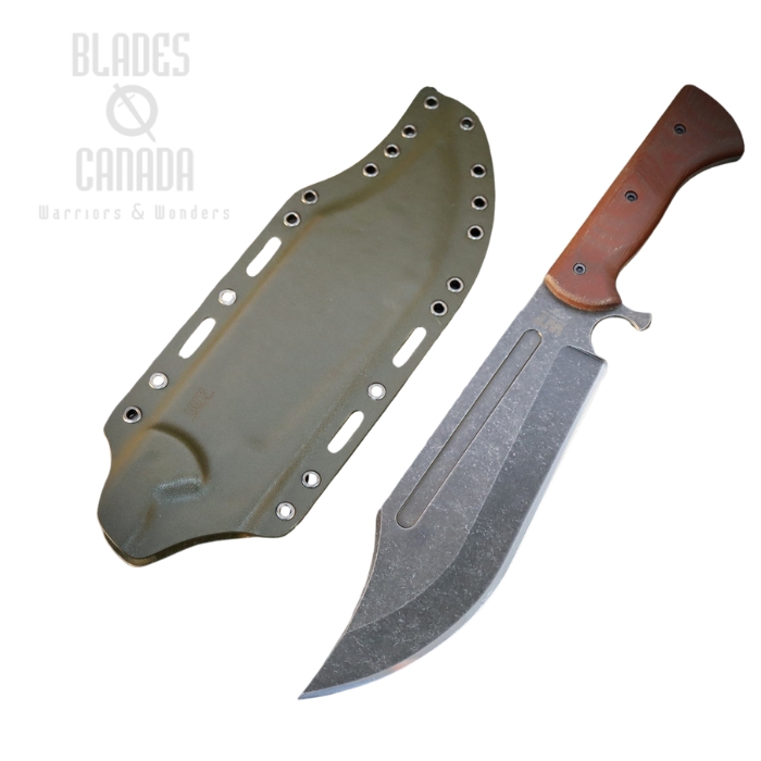 (image for) Work Tuff Gear V44X Fixed Blade Knife, SK85 Dark Wash, Micarta Canvas, Kydex Sheath