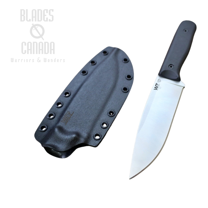 (image for) Work Tuff Gear Voyageur Gen 2 Fixed Blade Knife, K329 Satin, G10 Black, Kydex Sheath
