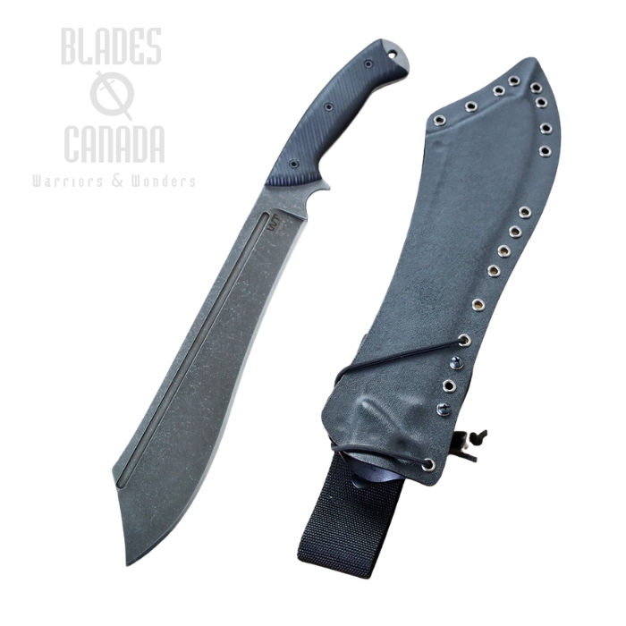 (image for) Work Tuff Gear WarHammer Fixed Blade Knife, SK85 Dark Washed, G10 Black, Kydex Sheath