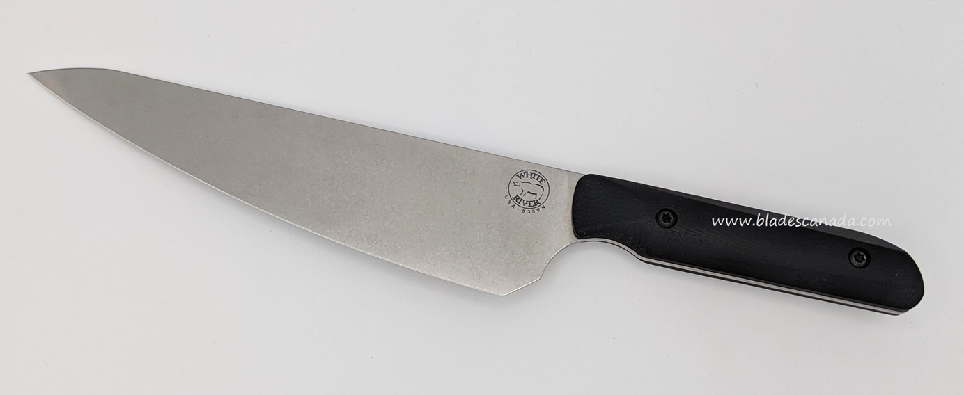 White River Liong Mah Chef Knife, CPM S35VN, G10 Black, WRLMC-GBL