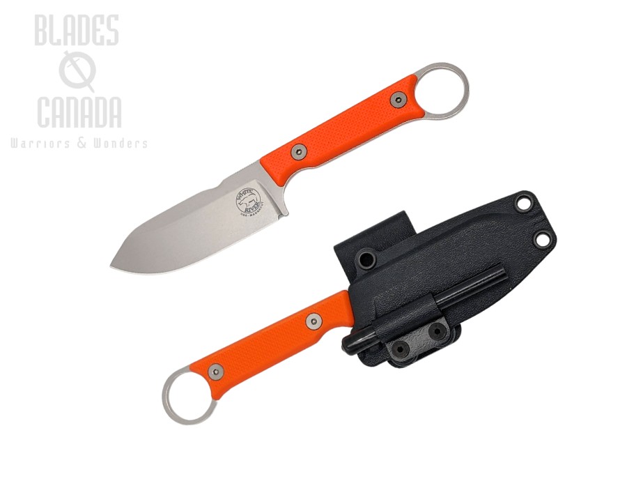 White River Firecraft FC 3.5 Pro Fixed Blade Knife, MagnaCut, G10 Orange, Kydex Sheath