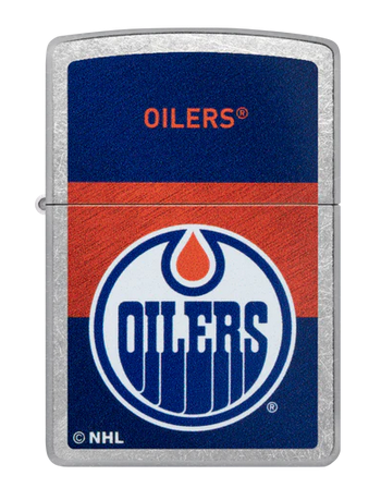 Zippo NHL Edmonton Oilers Lighter, Metal Construction, 39881