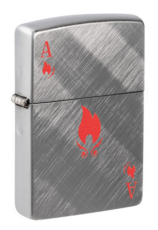 Zippo Ace Design Lighter, Metal Construction, 48451