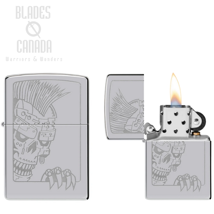 Zippo Mohawk Skull Design Lighter, 46426