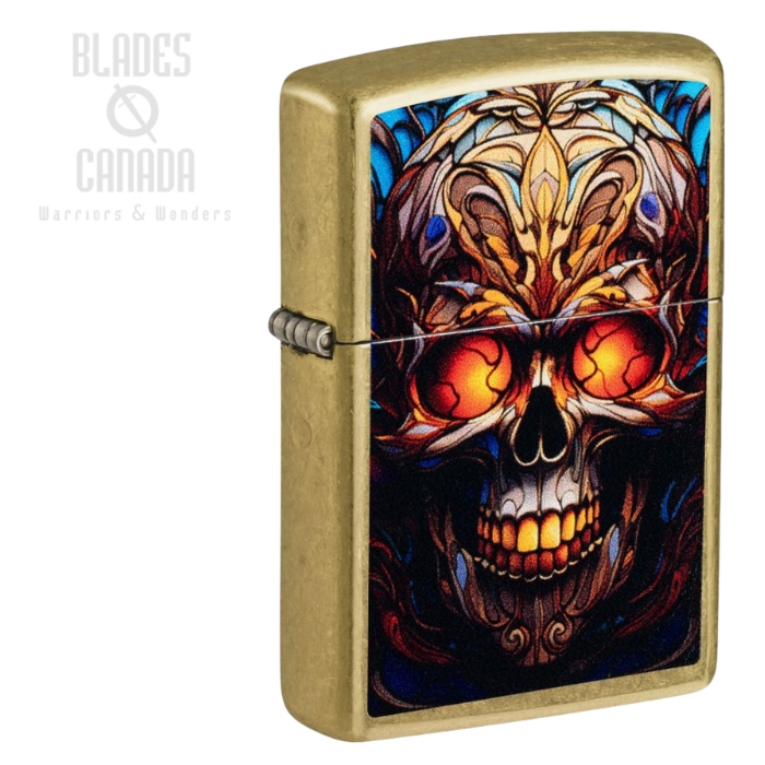 (image for) Zippo Stained Glass Skull Design Lighter, 46715