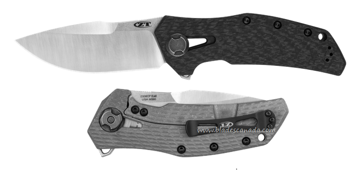Zero Tolerance 0308CF Flipper Framelock Knife, Ltd Edition, M390 Two-Tone, Carbon Fiber/Titanium