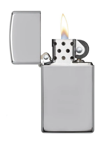 Zippo Slim Lighter, High Polish Chrome, 1610