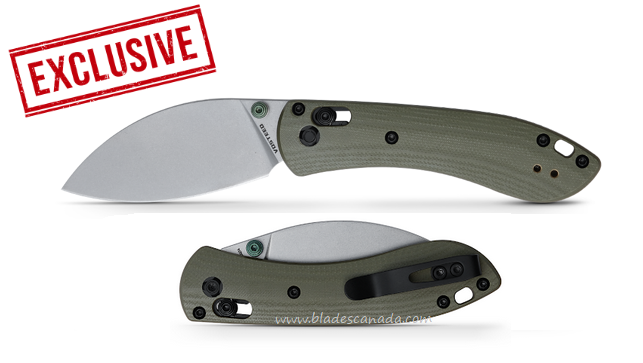 Vosteed Mini Nightshade Folding Knife, Blades Canada Exclusive, Nitro-V Stonewash, G10 Green, A0210